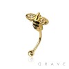MULTI CZ BEE 316L SURGICAL STEEL CURVED BARBELL/EYEBROW